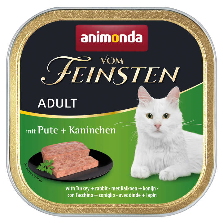 animonda Katzen-Nassfutter Vom Feinsten Adult Pute + Kaninchen